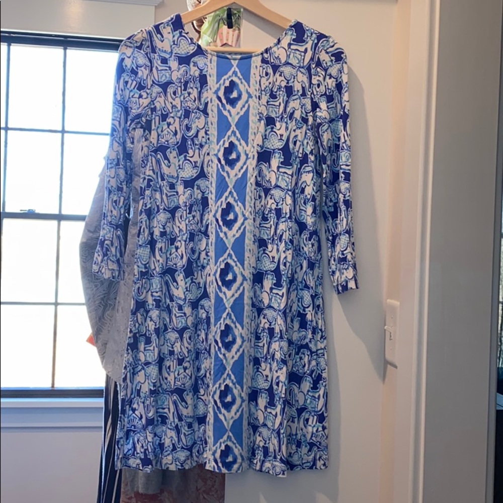 Lilly Pulitzer Blue Elephants Dress